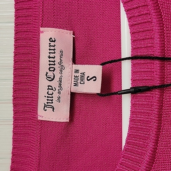 Juicy Couture Women's Pink  And Red Cotton Blend Sweater Sz Small NWT - Picture 4 of 7